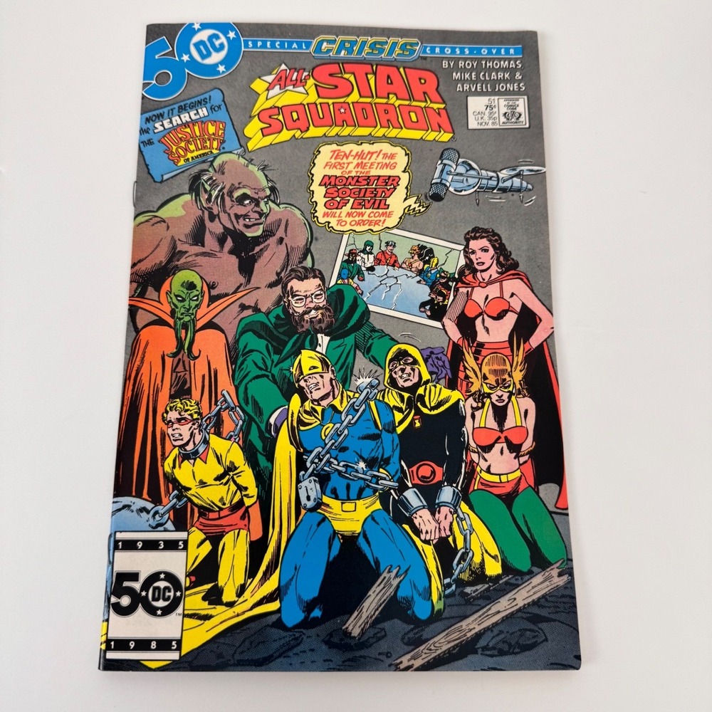 DC Comics All-Star Squadron Comic Book Crisis Crossover 1985  w/Board & Bag